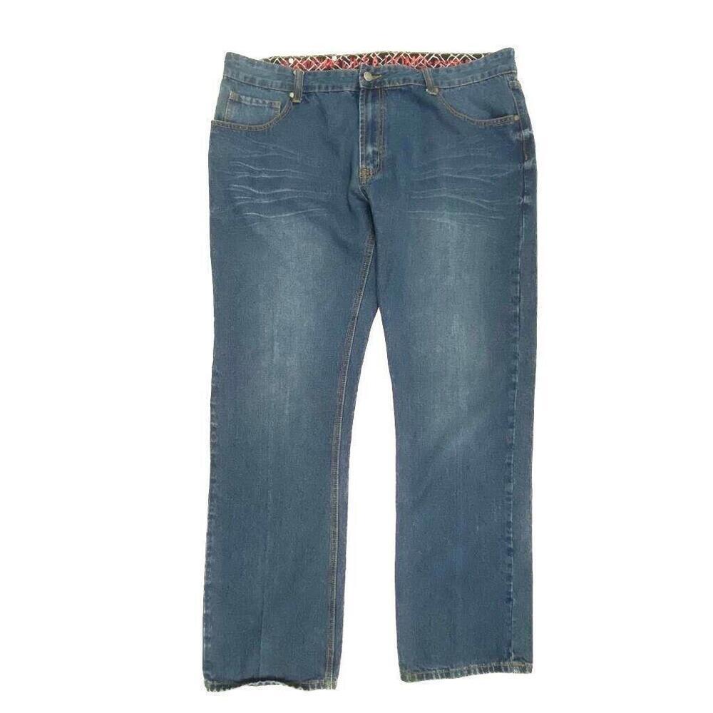 Linea Uomo Modern Straight Fit Men's size 44x34 Dark‎ Wash Blue Denim jeans